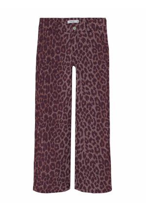 WIDE LEG - Pantalon classique - burgundy