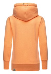 Felpa con cappuccio arancione dal texture morbido, polsini e orlo a coste. Presenta un cordino nel cappuccio e un'etichetta con il marchio sull'orlo.