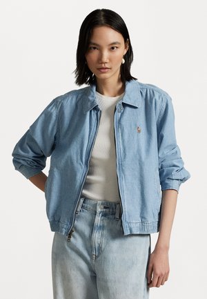 CHAMBRAY UNLINED WINDBREAKER - Bomberjakke - blue denim