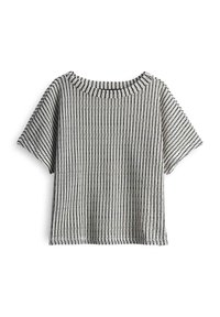LOOSE FIT CROCHET LOOK - T-shirt imprimé - black