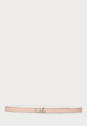 LOGO REVERSIBLE LEATHER SKINNY BELT - Belt - sunrise blush/soft white