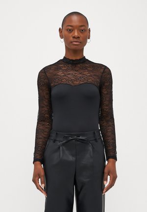 ONLSIA HIGHNECK HEART - Majica z dolgimi rokavi - black