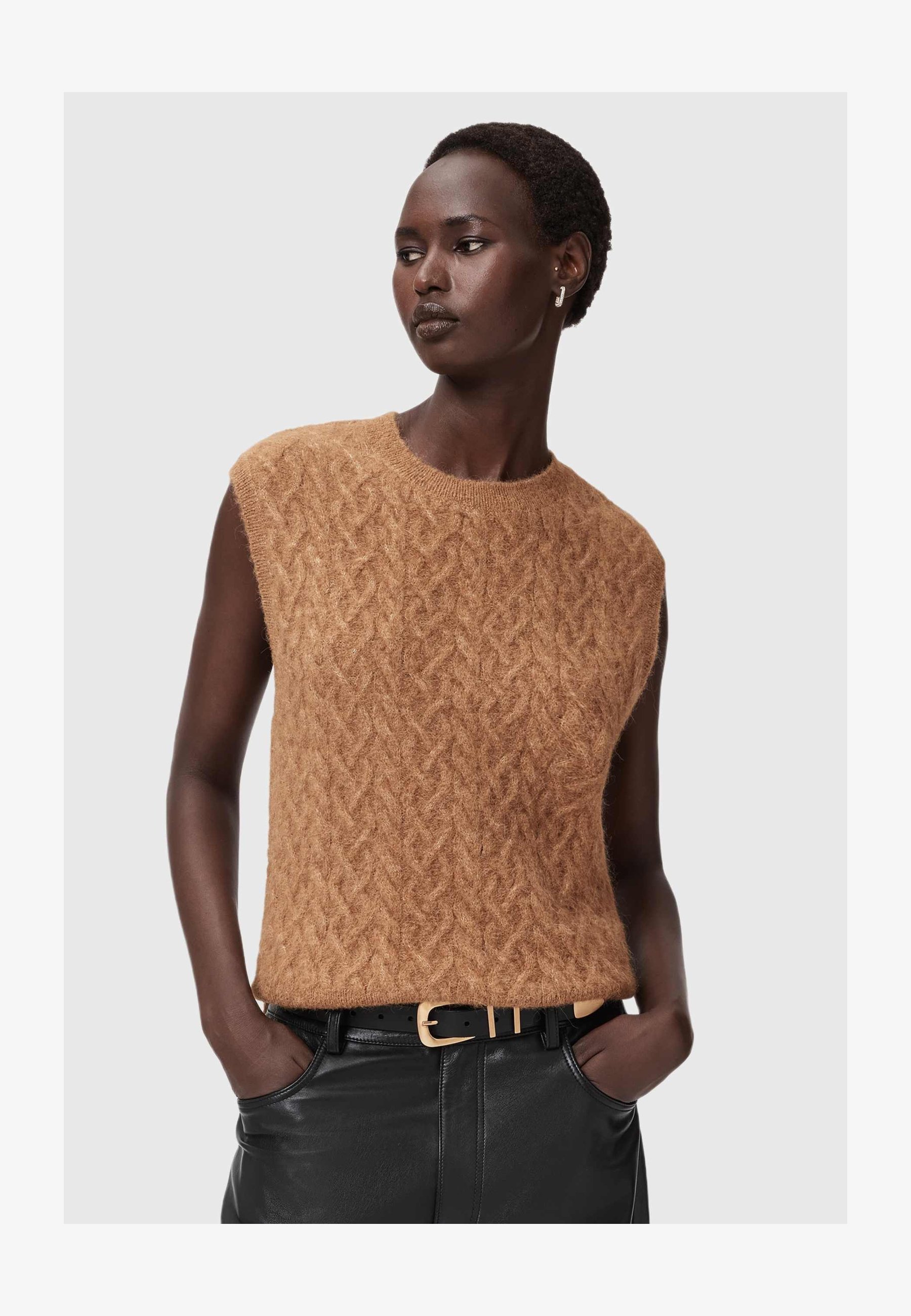 Completo 2 Pezzi Donna Floerns - Top Senza Maniche Asimmetrico Con Frange E Pantaloni, Tessuto MorbidO Ed Elasticizzato, Per FestE E Spiaggia