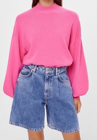 Bershka Stickad tröja - pink