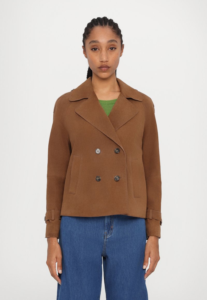 WEEKEND MaxMara OBLATO - Leren jas - tobacco