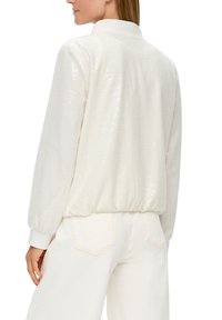 s.Oliver MIT PAILLETTEN - Bomberjacke - ecru