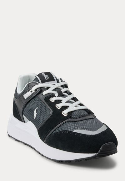 Polo Ralph Lauren TRAIN SUEDE-PANELED SNEAKER - Sportcipő - black/white