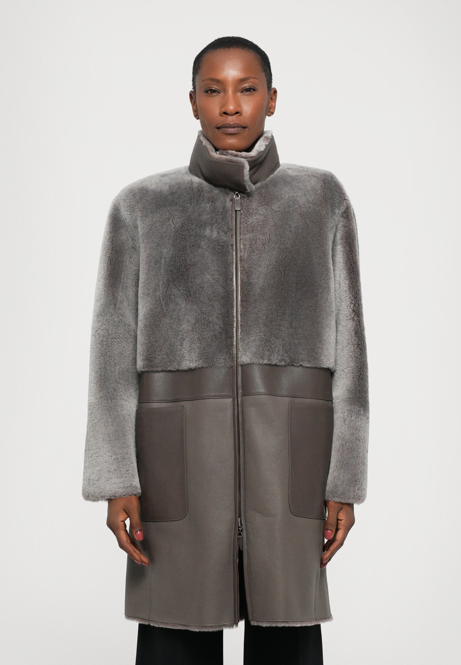 ジャケット・アウター \"EMPORIO ARMANI\" tweed coat EMPORIO ARMANI tweed coat ジャケット・アウター