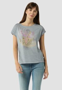 QS MIT FRONT - T-shirt print - grau