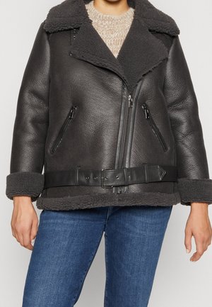 Veste en similicuir - dark grey