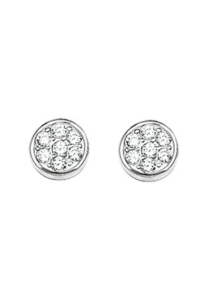 SPARKLING CIRCLES - Earrings - silberfarben/weiß