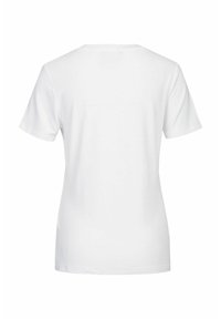 Witte korte mouwen t-shirt van katoen, met een ronde hals en een gladde textuur zonder noemenswaardige patronen of accenten.
