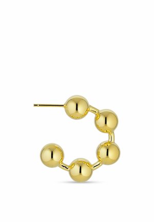 BIG ATOMIC HOOP - Single earring - gold plated silver coloured