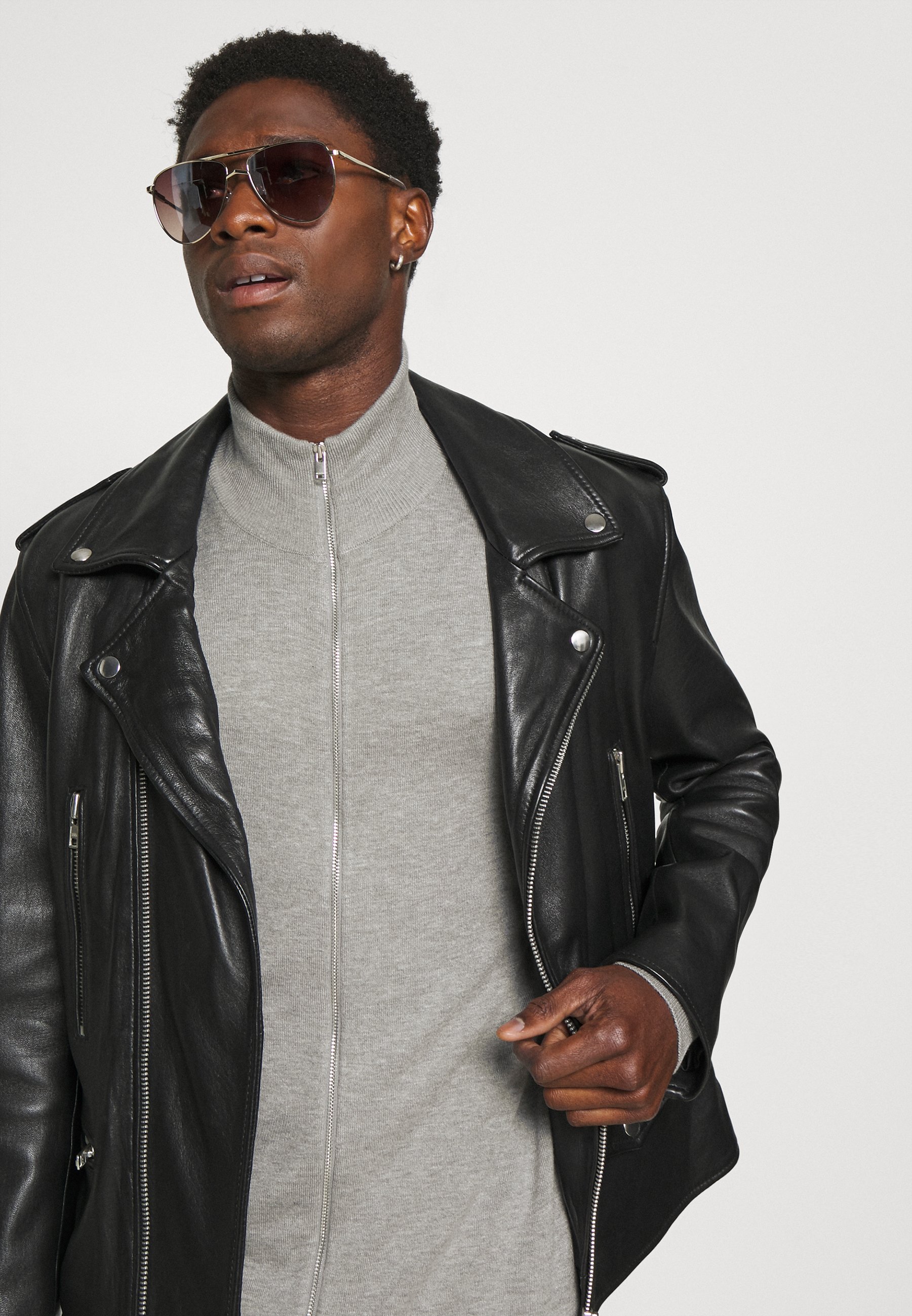 estello leather biker jacket
