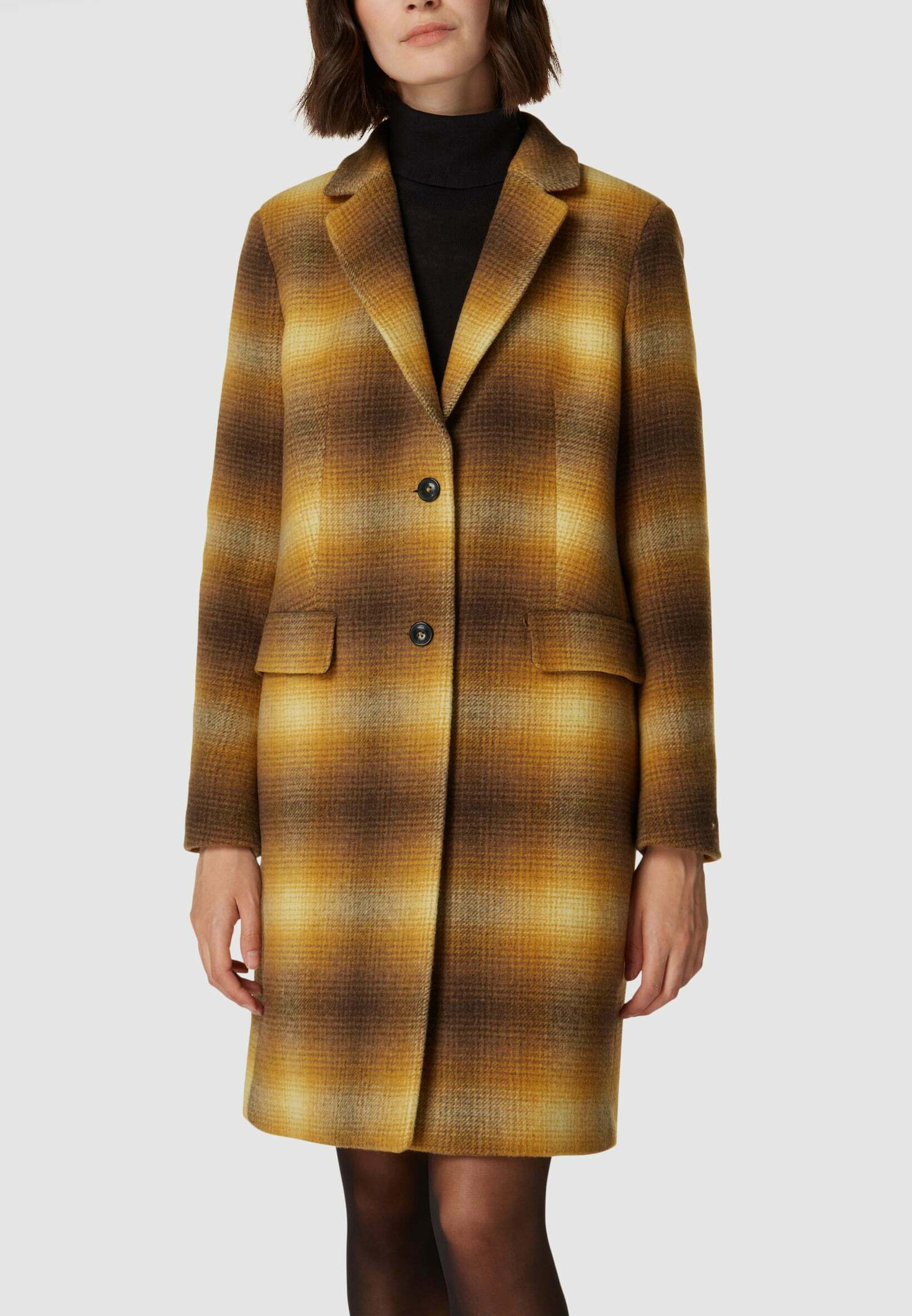 Tommy Hilfiger MIT KAROMUSTER - Cappotto corto - dunkelgelb/giallo scuro -  Zalando.it