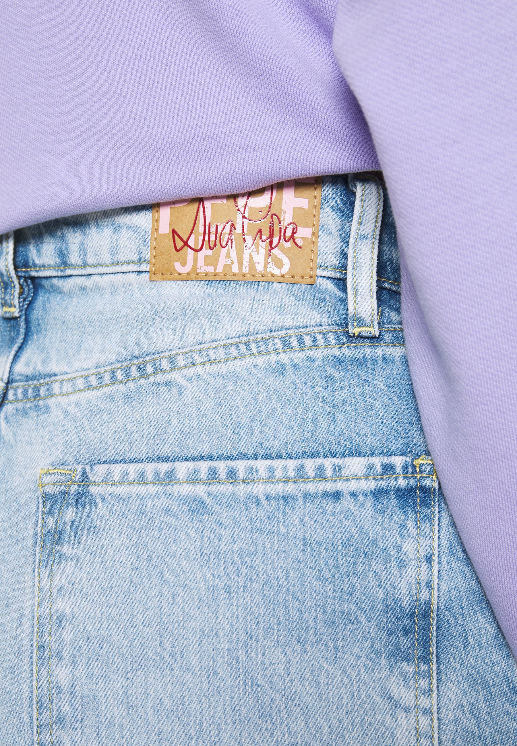 Pepe Jeans DUA LIPA x PEPE JEANS - Straight leg jeans - light blue denim/light-blue  denim - Zalando.ie