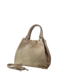 DrachenLeder ABSTRAKTES MUSTER - Sac à main - taupe beige braun