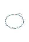 GEMA MIXED CUT RHODIUM PLATED - Pulsera - blue