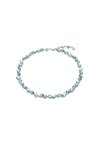 GEMA MIXED CUT RHODIUM PLATED - Armband - blue