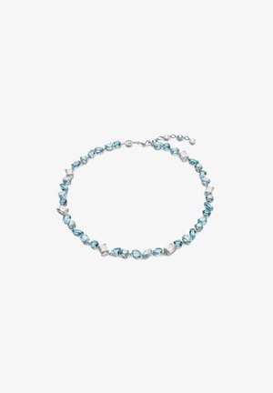 GEMA MIXED CUT RHODIUM PLATED - Bracciale - blue