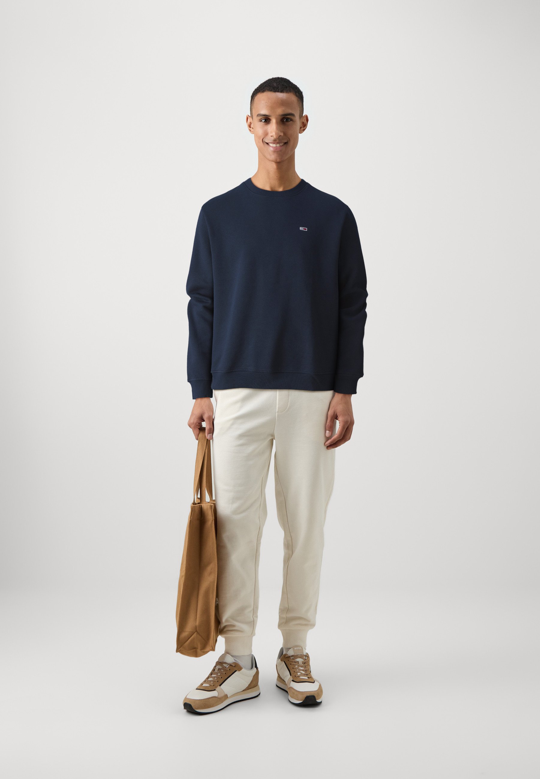 売れ筋商品|||トミーヒルフィガー パーカー・スウェットシャツ レディース アウター FLAG CREW - Sweatshirt - dark night navy Tommy Jeans FLAG CREW - Sweatshirt - dark night navy/mörkblå