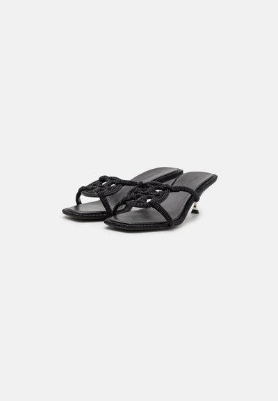 Tory Burch PAVE GEO BOMBE MILLER LOW HEEL - Ciabattine con tacco - perfect black