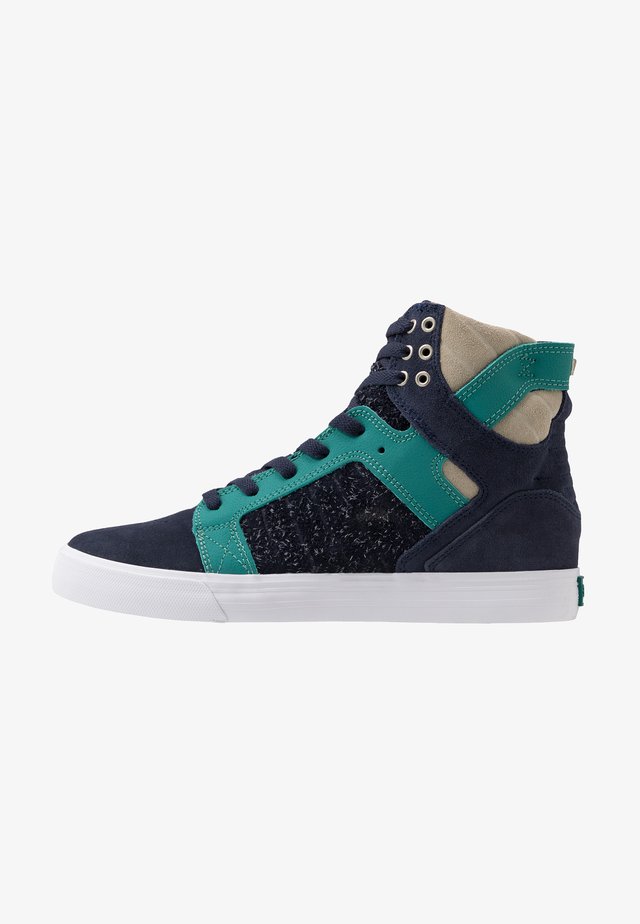 SKYTOP - Sneakers high - navy/teal white