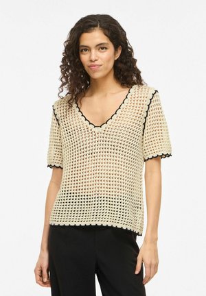 VILA T-shirts med print - birch