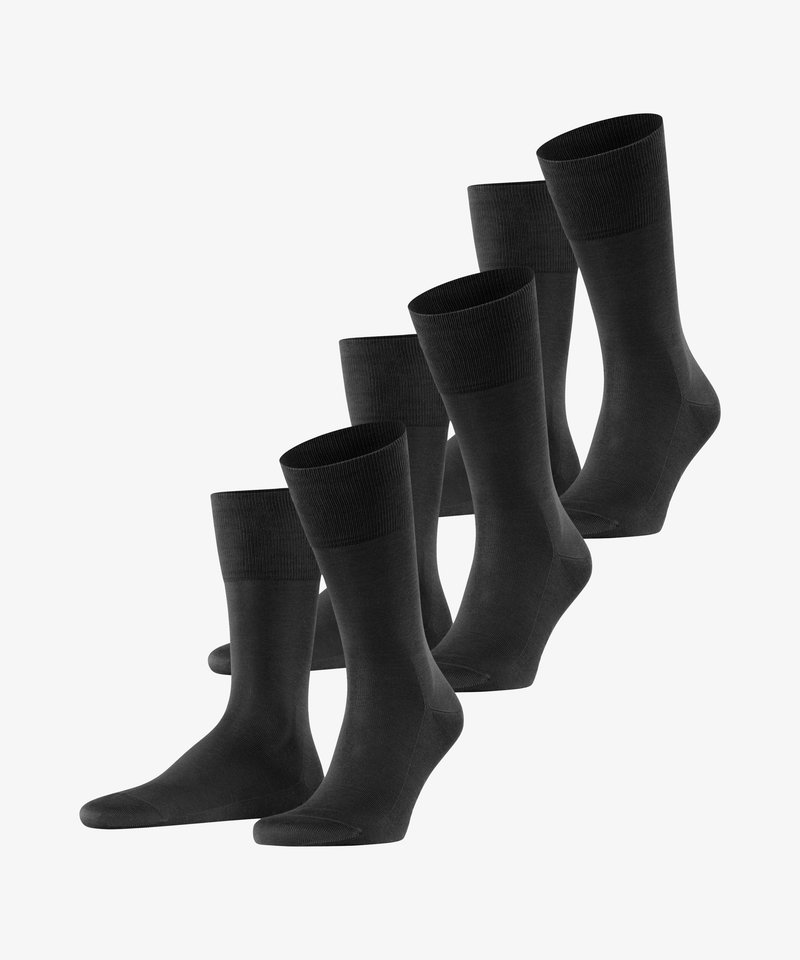 FALKE - TIAGO 3-PACK BUSINESS & CASUAL - Calze - black, Ingrandire