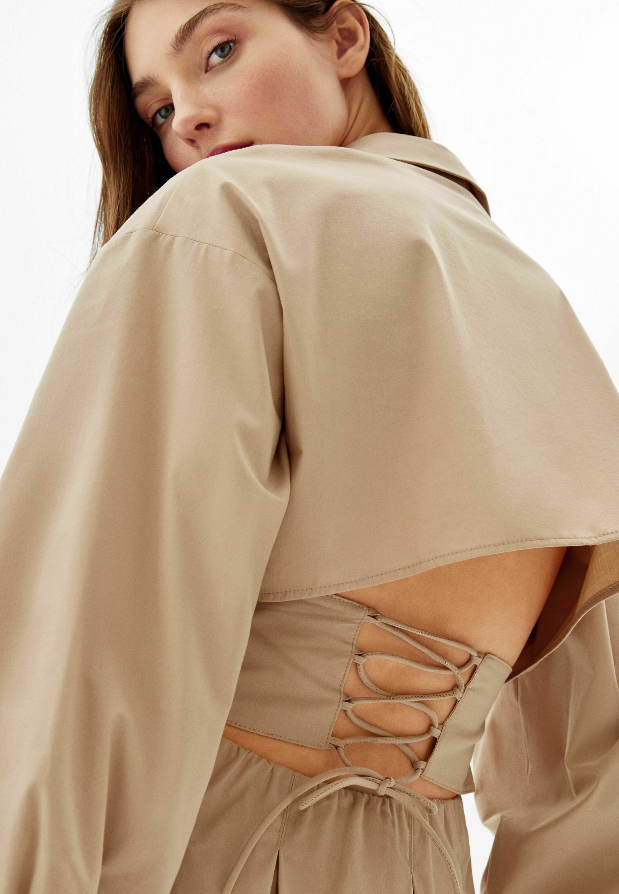 Bershka POPLIN WITH CORSET DETAIL 