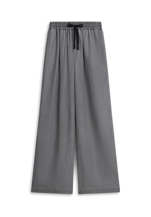 Twist, TWIST PANTS WIDE LEG PANTS WITH CONTRAST CORD - Stoffhose - grey
