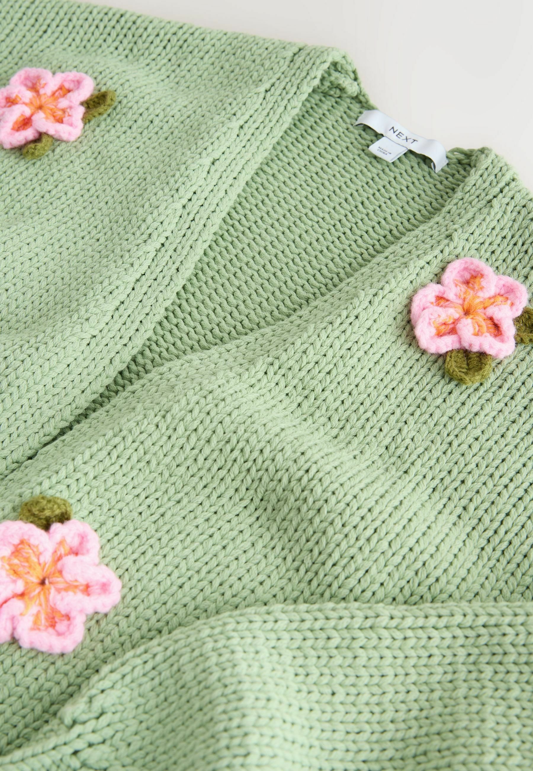 トップス FAKE AS FLOWERS KNIT CARDIGAN Next Cardigan - mint green d pink flowers/green - Zalando