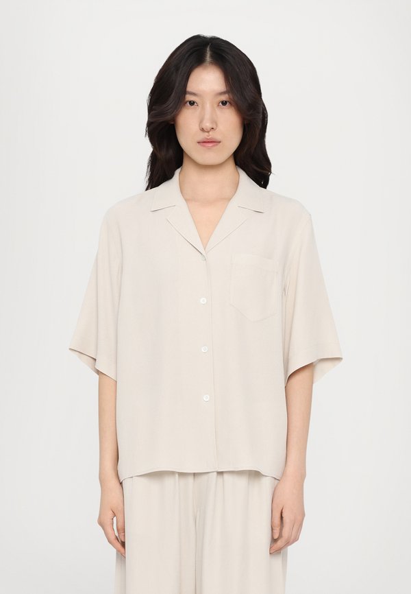 SHORT SLEEVE SHIRT - Button-down blouse - ivory