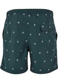 Urban Classics EMBROIDERY - Fürdőnadrág - anchor bottlegreen white