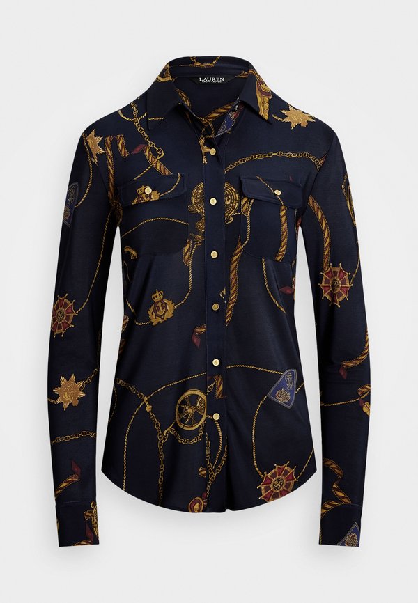 SLIM FIT BELTING PRINT JERSEY SHIRT - Button-down blouse3