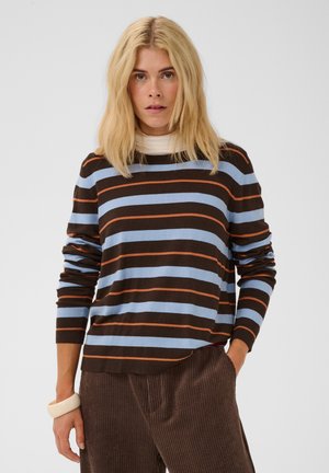 Culture, CUBALTO ANNEMETTE - Pullover - brown blue stripe