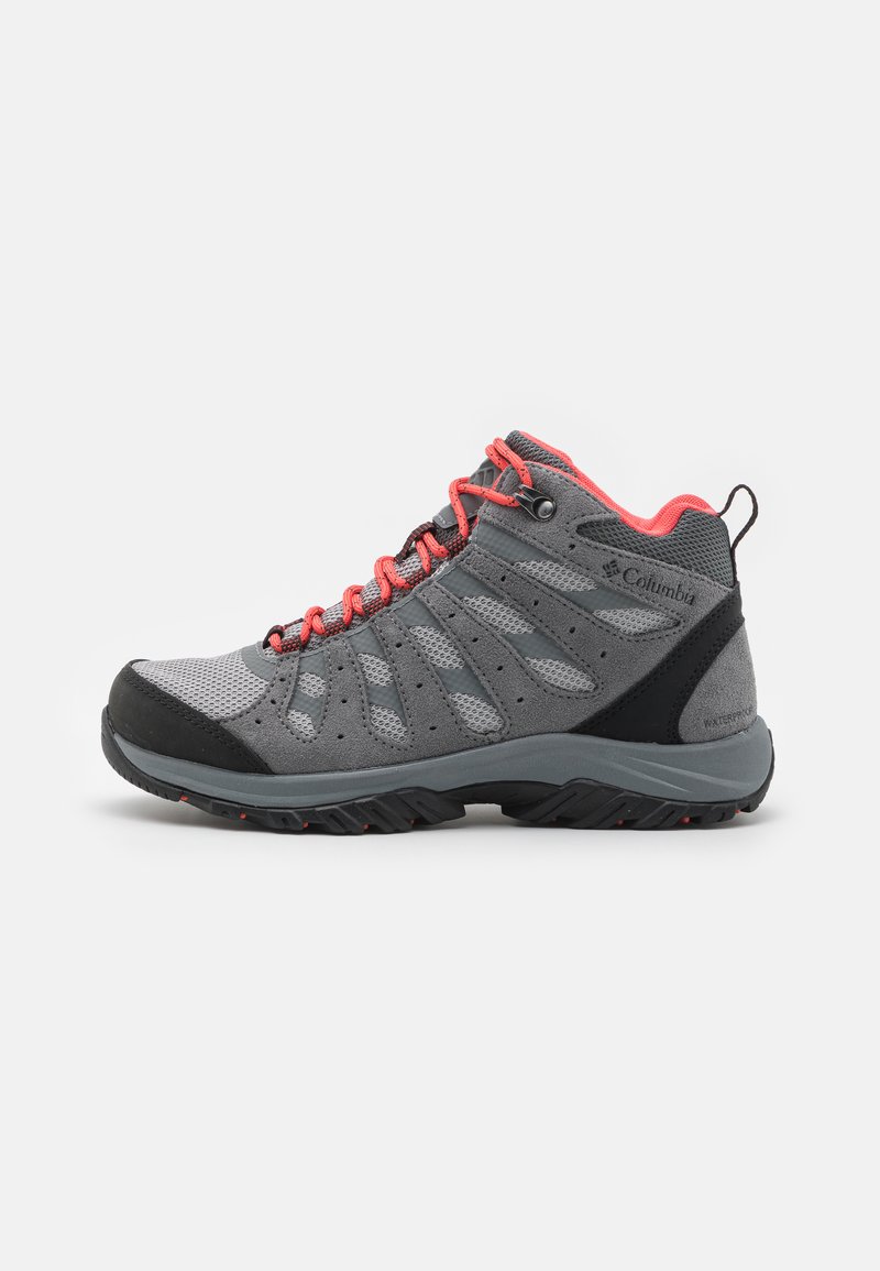 Columbia REDMOND III MID WATERPROOF - Pohodniški čevlji - steam/red coral