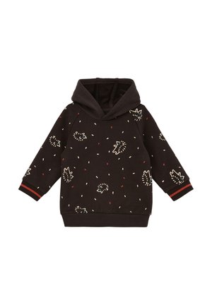 s.Oliver, MIT ALLOVER PRINT - Kapuzenpullover - dunkelbraun