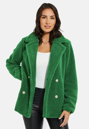 KERMIE BOUCLE DOUBLE BREASTED - Short coat - green