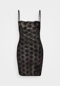 LOUISE MINI SLIP DRESS - Nattskjorte - jet black