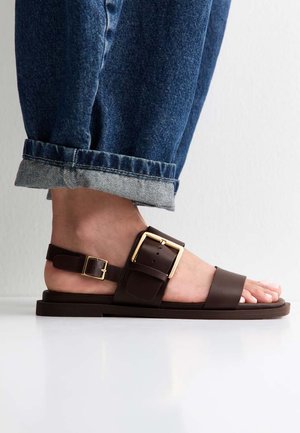 New Look Wide Fit, WIDE FIT   FLAT SLINGBACK SANDALS - Sandalias - rust