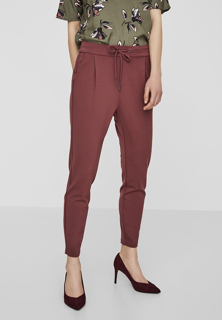 Vero Moda VMEVA STRING PANT NOOS - Tracksuit bottoms - dark red