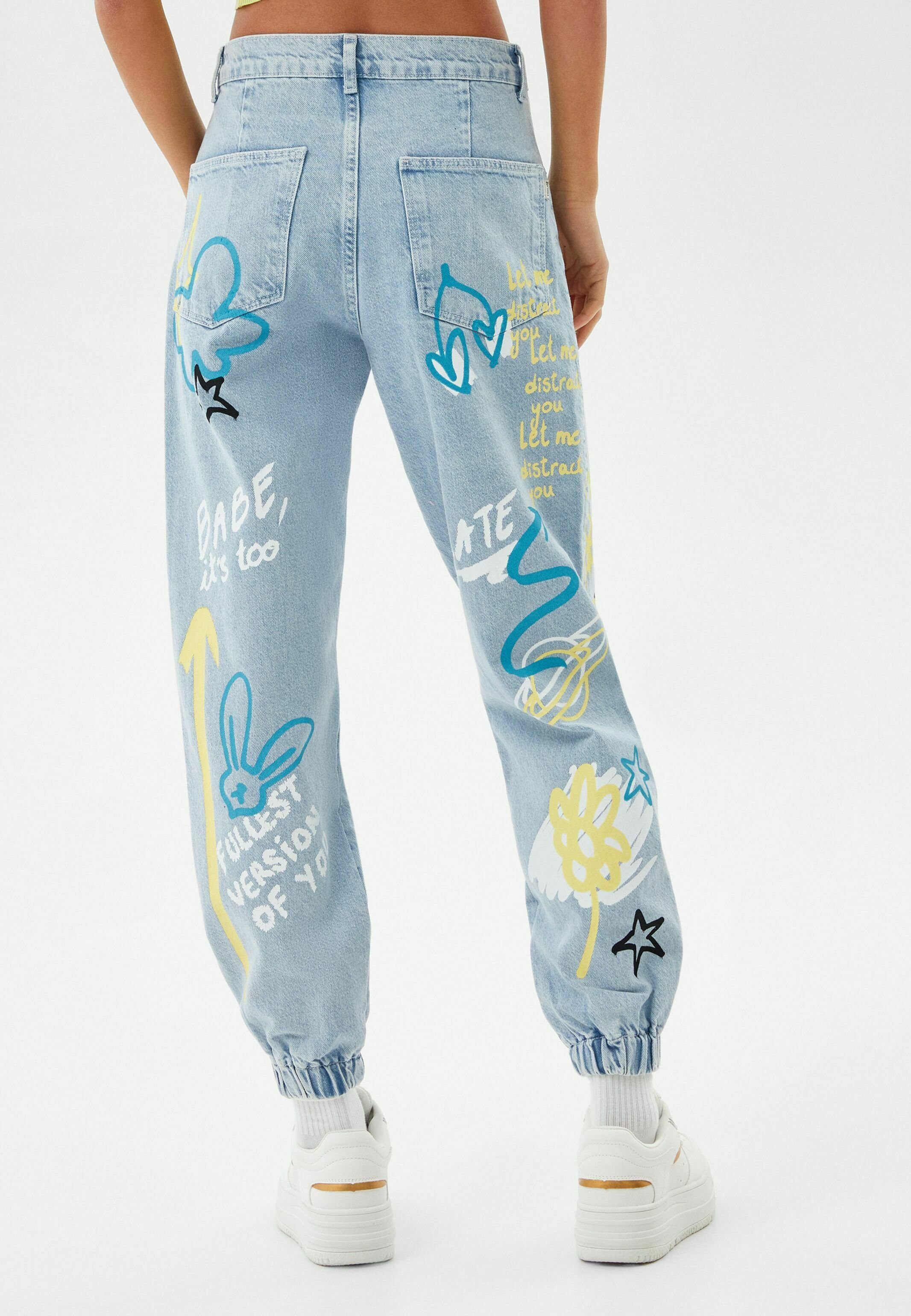 bershka graffiti jeans