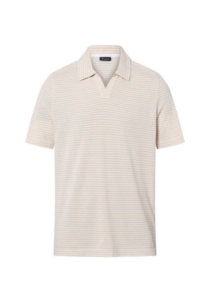 Poloshirt - beige weiß