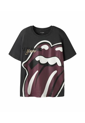 TWO SOON, T-SHIRT THE ROLLING STONES - T-shirt imprimé - black oyster