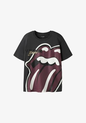 TWO SOON, T-SHIRT THE ROLLING STONES - T-shirt imprimé - black oyster