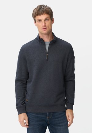 camel active, SWEATSHIRT MIT TROYERKRAGEN - Sweatshirt - dark navy