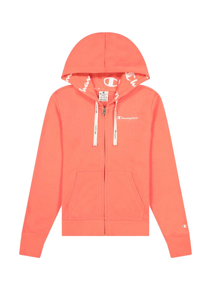 Damen Sportbekleidung | Champion HOODED FULL ZIP Sweatjacke pastel pink/koralle - PK26679 Damen Sportbekleidung | Champion HOODED FULL ZIP Sweatjacke pastel pink/koralle - PK26679