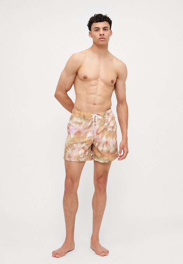 CALYPSO SWIRL TIE DYE PRINTED SWIM TRUNKS - Swimming shorts - orange4