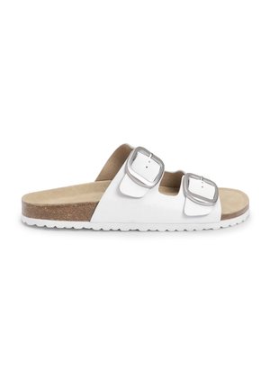 DOUBLE STRAP - Pantolette flach - white